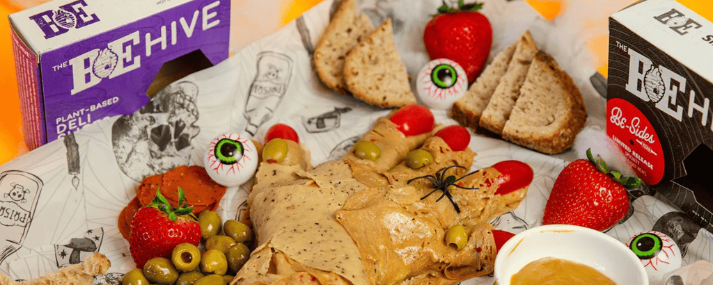 The BE-Hive's Halloween themed vegan food products