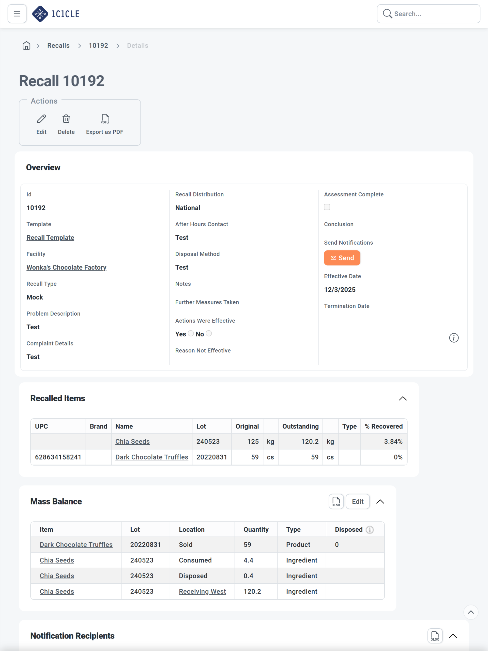 Automate Recalls with Icicle's Enhanced Traceability Capabilities 